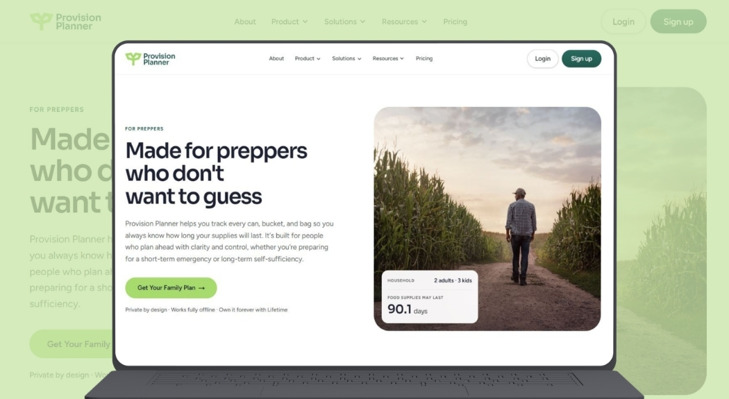 Provision Planner interface